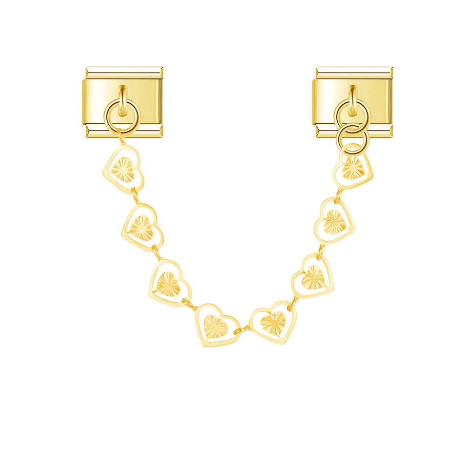 Heart Chain in Gold