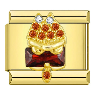 Red Crystal Owl in Gold