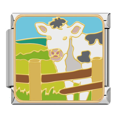 Cow by Fence