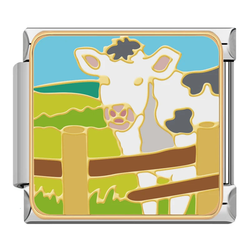 Cow by Fence