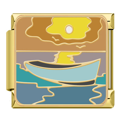 Sunset Boat Scene