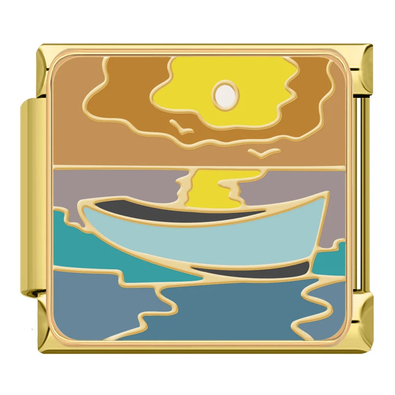 Sunset Boat Scene