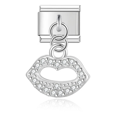 Crystal Lips in Silver
