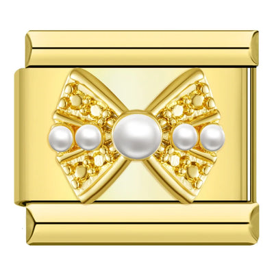 Crystal Bow in Gold