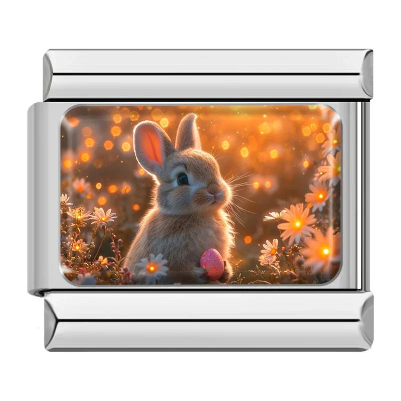 Easter Bunny in Daisies