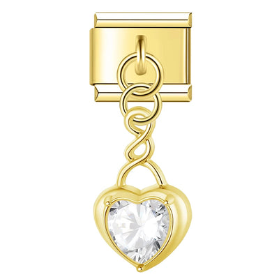 Crystal Heart Drop Pendants