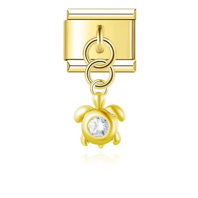 Crystal Sea Turtle in Gold