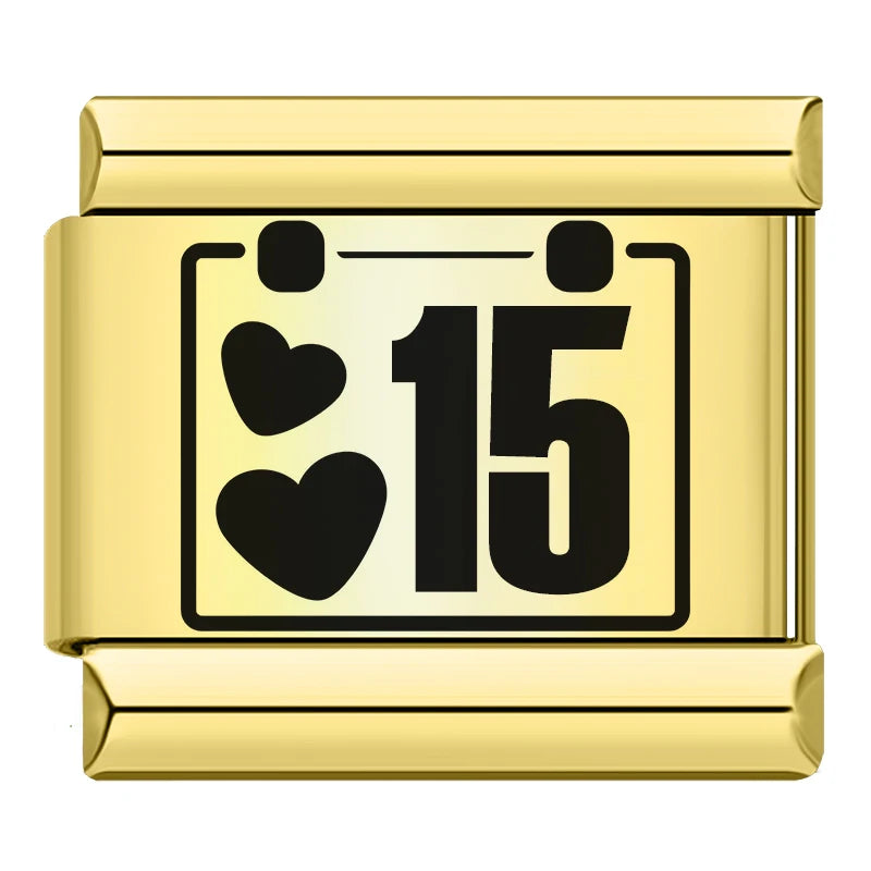 Number Date Charm Set