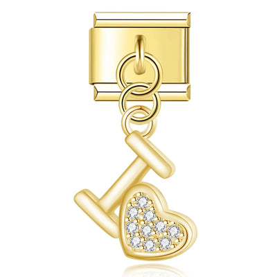 I Love You Heart in Gold