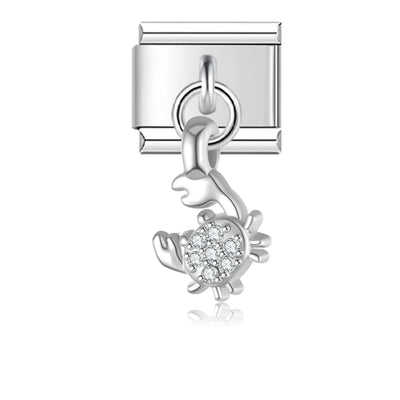 Crystal Crab in Silver