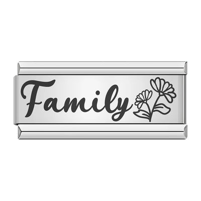 Family Script with Flowers