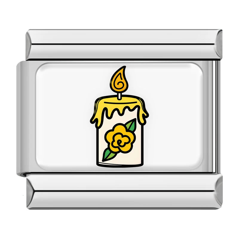 Yellow Flower Candle