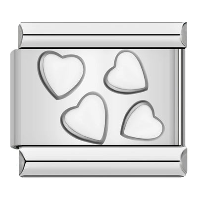 Four White Hearts