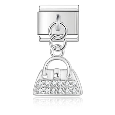 Crystal Handbag in Silver
