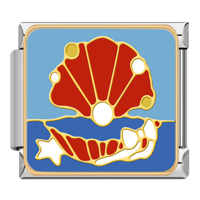 Open Clam Shell Pearl