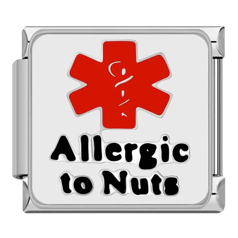 Allergic to Nuts - Cacilia Sauer - Italian Charm Bracelet - custom jewelry - vintage jewelry - charms and pendants