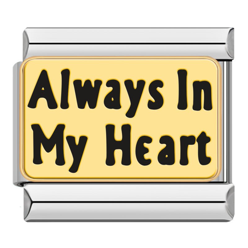 Always In My Heart - Cacilia Sauer - Italian Charm Bracelet - custom jewelry - vintage jewelry - charms and pendants