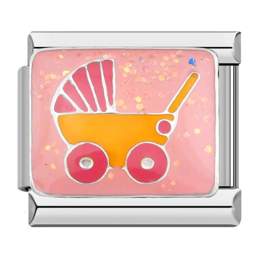 Baby Dream Stroller - Cacilia Sauer - Italian Charm Bracelet - custom jewelry - vintage jewelry - charms and pendants