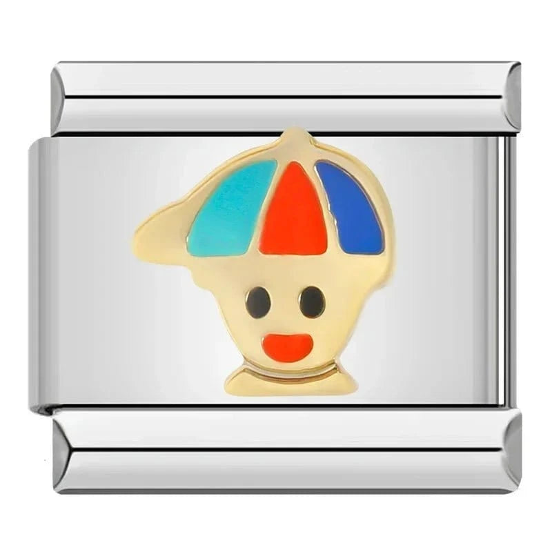 Beach Boy Italian charm link, 9mm stainless steel module