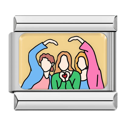 BFF Moments - Cacilia Sauer - Italian Charm Bracelet - custom jewelry - vintage jewelry - charms and pendants