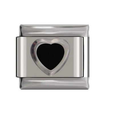 Black Enamel Heart