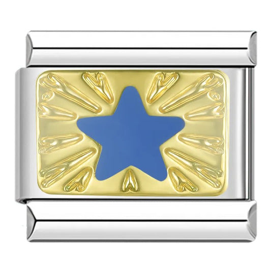 Blue Star - Cacilia Sauer - Italian Charm Bracelet - custom jewelry - vintage jewelry - charms and pendants