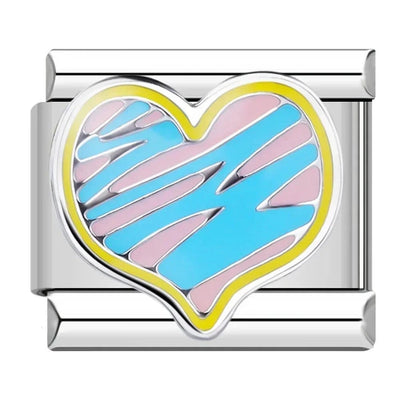 Blue Striped Heart