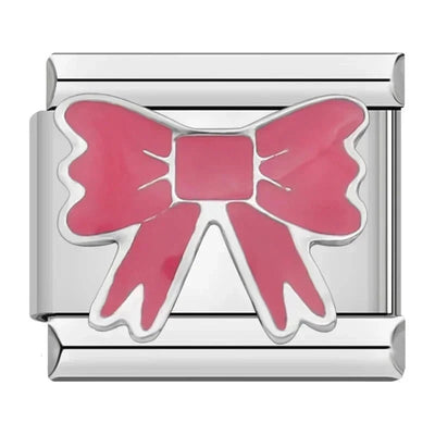 Pink Bow on Silver