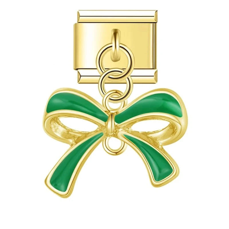 Green Bow in Gold