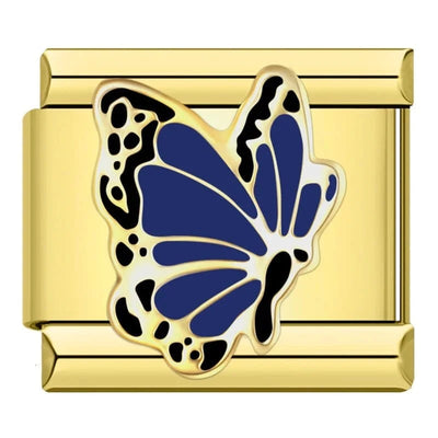 Blue Butterfly on Gold