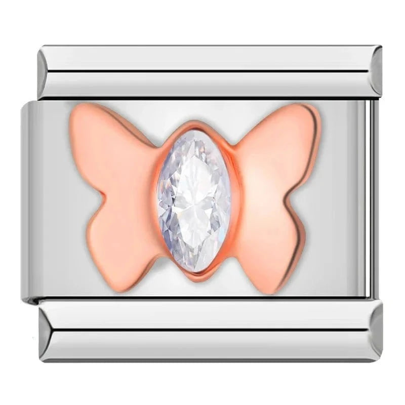 Peach Crystal Butterfly