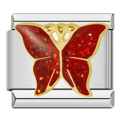 Red Glitter Butterfly