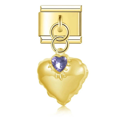 Gold Puffy Heart