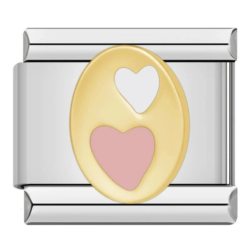 Double Heart Oval