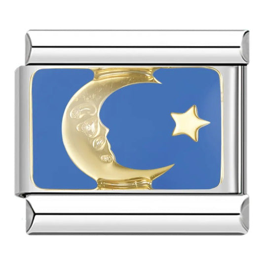 Crescent & Star - Cacilia Sauer - Italian Charm Bracelet - custom jewelry - vintage jewelry - charms and pendants