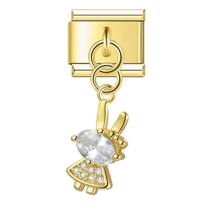 Crown, Spade, and Floral Charms - Cacilia Sauer - Italian Charm Bracelet - custom jewelry - vintage jewelry - charms and pendants