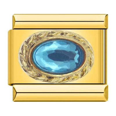 Light Blue Oval Crystal