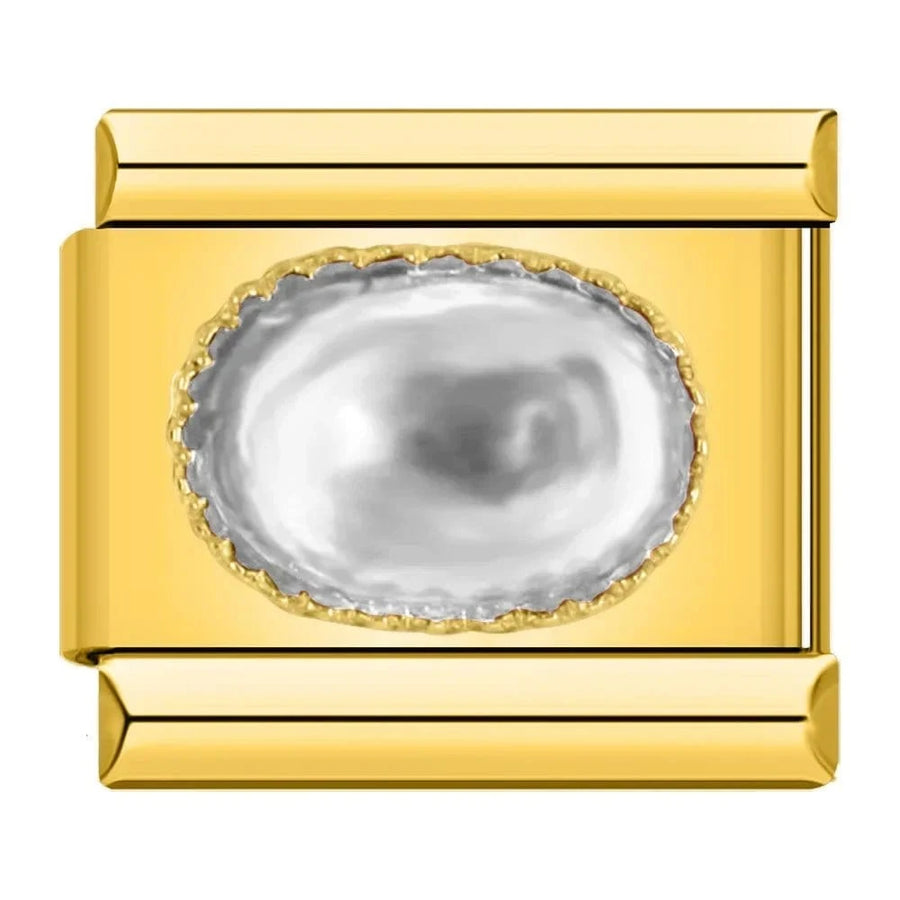 Silver Oval Stone
