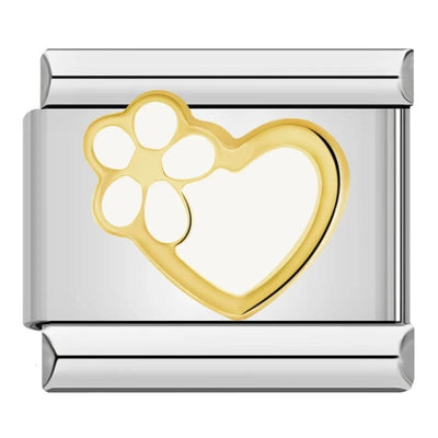 Gold Heart with Flower