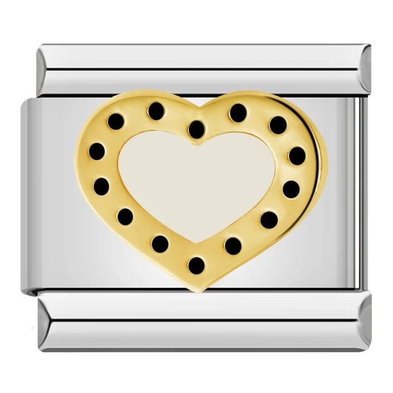 White Dotted Heart