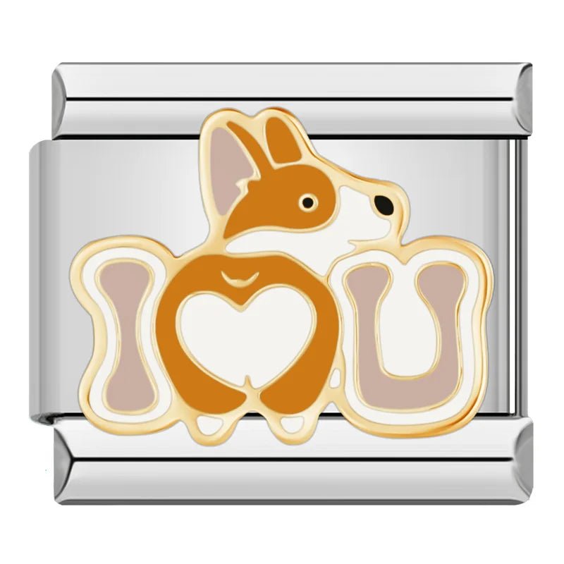 Cute Puppy Charms - Cacilia Sauer - Italian Charm Bracelet - custom jewelry - vintage jewelry - charms and pendants