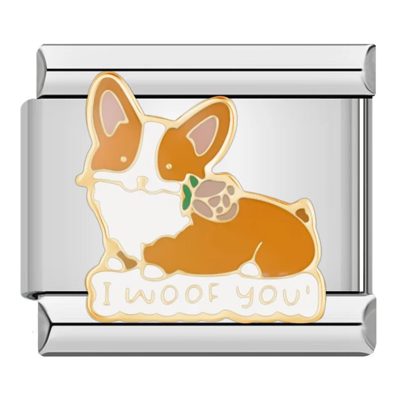Cute Puppy Charms - Cacilia Sauer - Italian Charm Bracelet - custom jewelry - vintage jewelry - charms and pendants