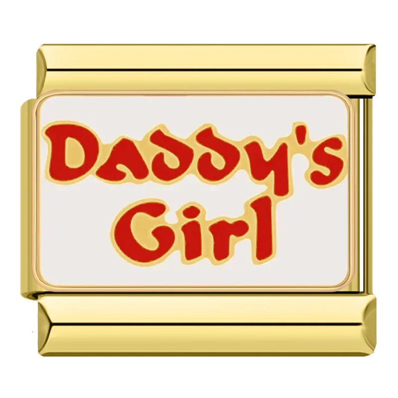 Daddy's Girl - Cacilia Sauer - Italian Charm Bracelet - custom jewelry - vintage jewelry - charms and pendants