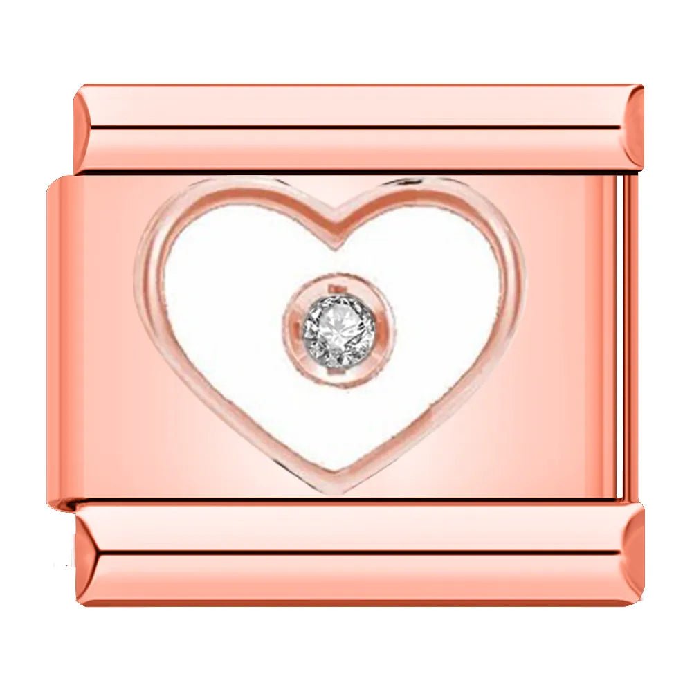 Diamond Hearts - Cacilia Sauer - Italian Charm Bracelet - custom jewelry - vintage jewelry - charms and pendants