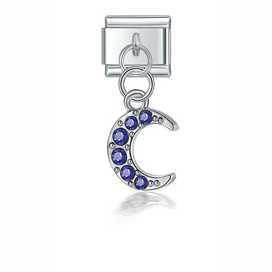 Diamond Moon - Cacilia Sauer - Italian Charm Bracelet - custom jewelry - vintage jewelry - charms and pendants