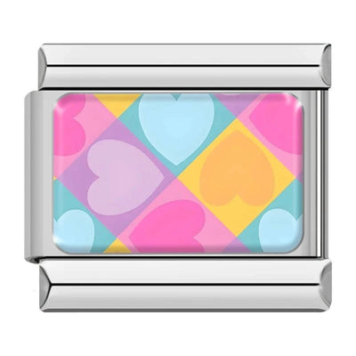 Pastel Harlequin Hearts