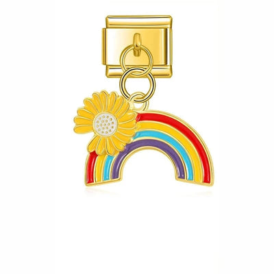 Rainbow & Sunflower Dangle