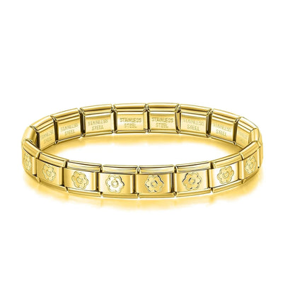 Flower Engraving Bracelet