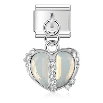 Opal Heart Dangle