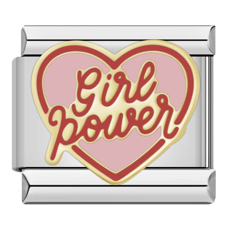 Girl Power - Cacilia Sauer - Italian Charm Bracelet - custom jewelry - vintage jewelry - charms and pendants